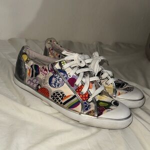 Coach Barrett Poppy Graffiti Sneakers